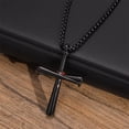 thumbnail image 3 of PAMTIER Unisex Stainless Steel Vintage Punk Hip Hop Sport Baseball Cross Pendant Amulet Crucifix Necklace Christian Jewelry Black 23.6" Chain, 3 of 6