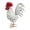 White, variant on Lovely Iron Rooster Ornament Decoration Chicken Garden Stake Backyard Lawns Stakes For Outdoor