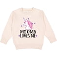 thumbnail image 2 of Inktastic My Oma Loves Me Girl Unicorn Toddler Sweatshirt, 2 of 4