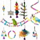 thumbnail image 1 of Juego De 10 Uds. De Juguetes Para Morder De Loro, Campana Colgante Colorida, Cuentas De Puente, Juguetes De Cuerda Para Masticar Para Loros, Periquitos, Cacatúas, Guacamayos, Pinzones sonducket PT000934-00, 1 of 6