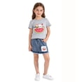 thumbnail image 2 of Shadoumai Girls 2 Piece Skirt Sets 6-14 Years Short Sleeve Y2K Tops and Skort with Built in Shorts Clothing Sets Summer Outfits, 2 of 4