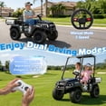 thumbnail image 4 of TOKTOO 24V Ride on Toys for Big Kids, Kids Golf Cart, 2 Seater Electric Ride on Car with Remote Control, Detachable Awning, 4*96W Powerful Motors for Boys Girls Aged 3-8 Years,Black, 4 of 9