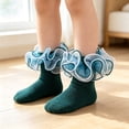 thumbnail image 6 of CHCNHAC Girls Lace Dance Socks Dark Green Ruffled Ballet Socks Soft Cotton Princess Ankle Socks for Toddlers Kids Age 0-10 Daily Wear Performance Gift, 6 of 6
