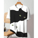 thumbnail image 3 of Camiseta de hombre con diseño de gato de anime, camiseta de manga corta con estampado 3D de dibujos animados, ropa de hombre, camiseta para hombre, camisetas casuales de uso diario vintage, 3 of 5