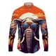 thumbnail image 5 of Camisa con solapa de animal para hombre, estampado de elefante en 3D, camisas casuales de moda para hombre y mujer, camisas de manga larga con botones, ropa de calle de gran tamaño unisex, 5 of 5