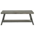 thumbnail image 7 of Weston Home Westyn Rustic X Base Wood Rectangular Coffee Table, Gray, 7 of 7
