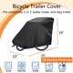 thumbnail image 2 of - nda para remolque de bicicleta, impermeable, merial Oxford 420D con revestimiento de poliuretano, cubierta para remolque de bicicleta para mascotas, antiUV, resistente al viento, a prueba, 2 of 5