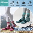 thumbnail image 2 of 5 Pairs Merino Wool Hiking Socks Warm Thermal Winter Cozy Cushioned Moisture Wicking Socks for Women & Men, 2 of 6