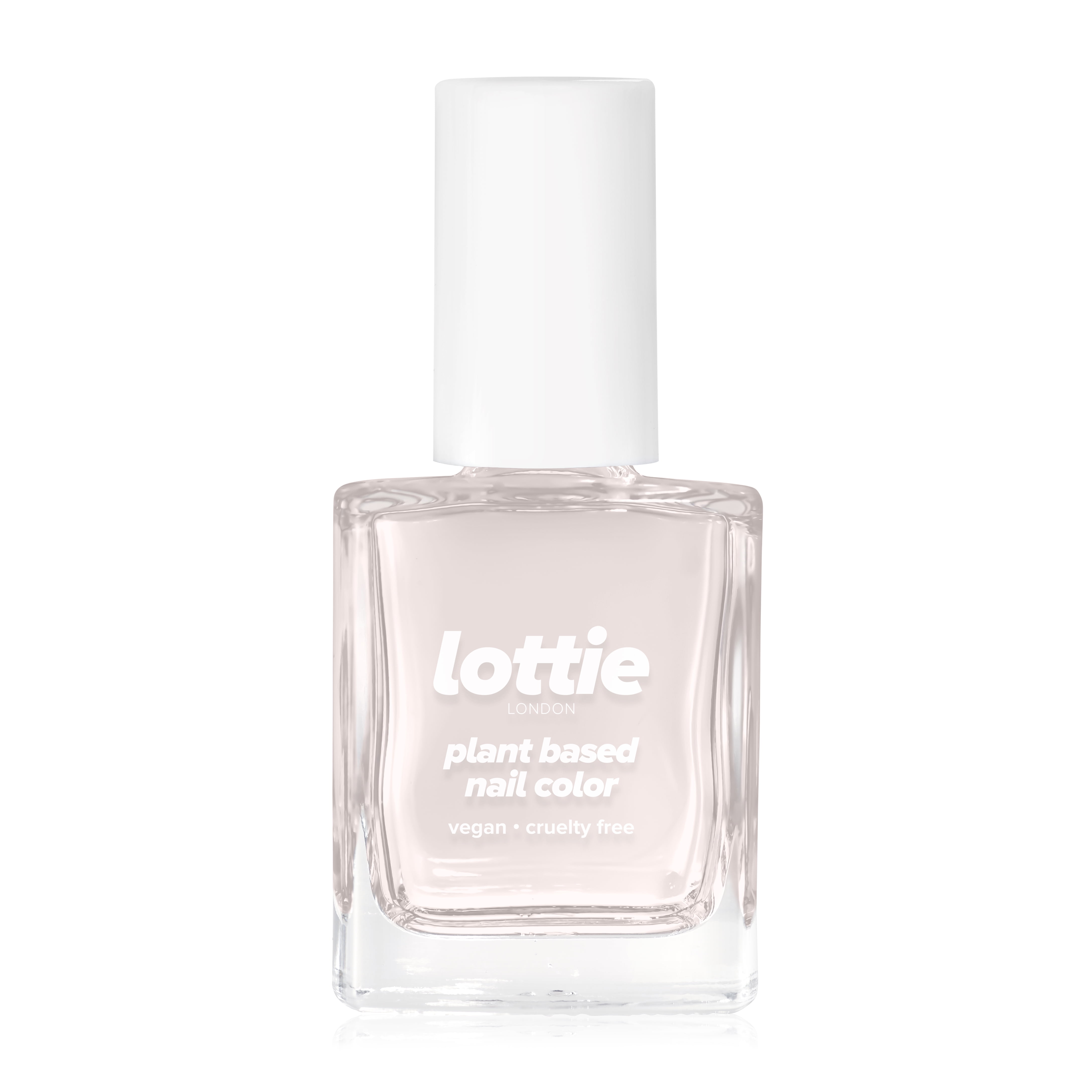 Lottie London Plant based Gel Nail color, All Free, the best baby pink, Snatched, 0.33 fl oz