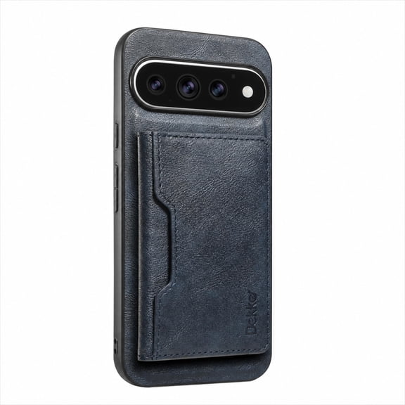 Dteck Magnet Wallet RFID Blocking Case for Google Pixel 11, 2 in 1 Detachable Credit Card Holder PU Leather Shockproof Card Slots Cover, Blue