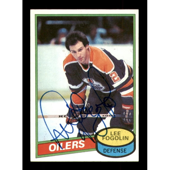 Lee Fogolin Autographed 1980-81 Topps Card #63 Edmonton Oilers SKU #251225