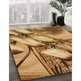 thumbnail image 3 of Ahgly Company Machine Washable Indoor Square Transitional Saddle Brown Area Rugs, 6' Square, 3 of 7