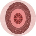 thumbnail image 1 of Ahgly Company Indoor Round Patterned Deep Rose Pink Area Rugs, 7' Round, 1 of 6