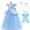 Dress+Accessories, variant on Blue Princess Costume Dress Flutter Sleeve Halloween Fancy Outfit for 3-9T