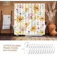 thumbnail image 5 of Shower Curtain Dandelion Floral, Watercolor Flowers Shower Curtain, Boho Natural Colorful Shower Curtains for Home Bathroom Decor, Waterproof Polyester Curtain Sets with 12 Hooks, 72" x 72", 5 of 6