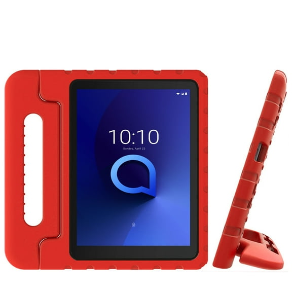 Tablet Case for Alcatel 3T 8 Inch 9027W Alcatel T mobile A30 8 Inch 9024W 2019 EVA Shockproof Super Protection Cover Portable Handle Protective Stand Cover(Red)