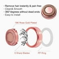 thumbnail image 2 of DAMAIE Facial Hair Remover Replacement Blade Heads, 18K Rose Gold Plated Replacement Heads 3pcs, 2 of 5