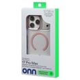 thumbnail image 1 of onn MagSafe Compatible Soft Shell Bumper Phone Case for iPhone 17 Pro Max, Clear & Pink, 1 of 5