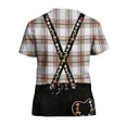thumbnail image 4 of Bavarian Oktoberfest Carnival Costume Shirt for Men Short Sleeve Beer Festival Themed Printed Holiday Tops, 4 of 4