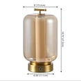 thumbnail image 3 of JONATHAN Y Milou 10.75" Vintage Glam Lantern Rechargeable/Cordless Dimmable Integrated LED Table Lamp with Touch Sensor, Gold/Amber (Set of 2), JYL7160A-SET2, 3 of 6
