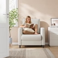 thumbnail image 1 of Ourlova Fauteuil de 33,9 Po en Chenille Causeuse Canapé de Lecture Beige, 1 of 7