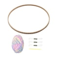 thumbnail image 4 of KLKCMS Weaving Loom Kit Crafting Wooden Knitting Loom Frame Manual Knitting Machine Purple White, 4 of 9