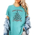 thumbnail image 2 of Merry Cluckin' Christmas Shirt for Women and Teens Funny Chicken Christmas Tree Tee Seafoam Shirt Adult Large, 2 of 4
