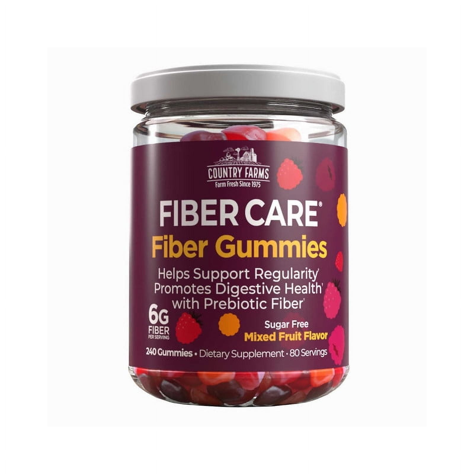 Fiber Care Gummies 6 mg Sugar Free - 240 Gummies