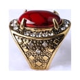 thumbnail image 3 of Grandest Birch Unisex Ring Turquoise Inlaid Rhinestone Retro Men Women Ring Jewelry for Party Rhinestone,Alloy,Turquoise Red, 3 of 8