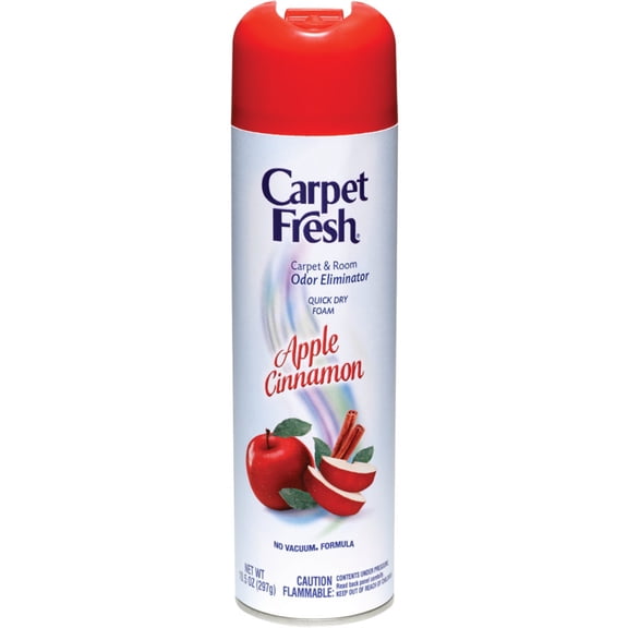 Carpet Fresh No-Vacuum Carpet Cleaner Aerosol, Apple Cinnamon, 10.5 Ounce Pack of 2