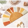 thumbnail image 1 of Alfombra de baño DyeFury Sunrise Boho semicircular, 80 x 40 cm, antideslizante, 1 of 6