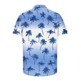 thumbnail image 5 of Blusa y camisa de manga corta con cuello vuelto Camisa casual para hombre Camisa de bolos vintage de manga corta Camisas de verano de playa cubana Camisa con botones Blusa para hombre Poliéster, 5 of 5