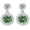 Green, variant on 1 Carat Moissanite Drop Earrings Diamond Earrings for Women Purple/Pink Moissanite Earrings Dangle 925 Sterling Silver Brides Earrings for Wedding