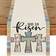 thumbnail image 3 of asddcavvf Vintage Easter Easter Table Flag Holiday Bunny Egg Little Printed Linen Tablecloth Easter Home Decorations Table Patterns, 3 of 3