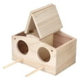 thumbnail image 3 of Caja de anidación de pájaros resistente y duradera refugios seguros nidos de pájaros no tóxicos puerta segura de dos orificios para uso de animales salvajes pájaros ANGGREK Otros, 3 of 7