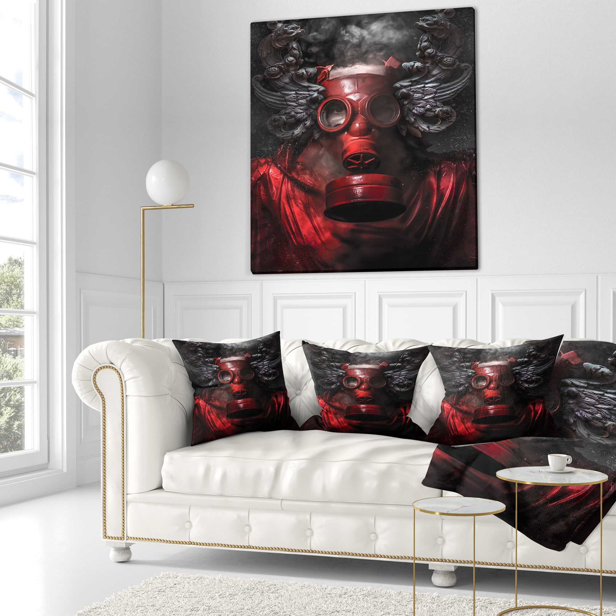Designart Nuclear Attack - Contemporary Throw Pillow - 18x18