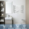thumbnail image 3 of Chauffe-serviettes Chauffant, Porte-Serviettes Électrique 5 Bars avec Minuterie Intégrée, Porte-Serviettes en Acier Inoxydable pour Salle de Bain Hôtel Gym RV Spa, Chauffage Rapide, à Brancher (Chrome), 3 of 6
