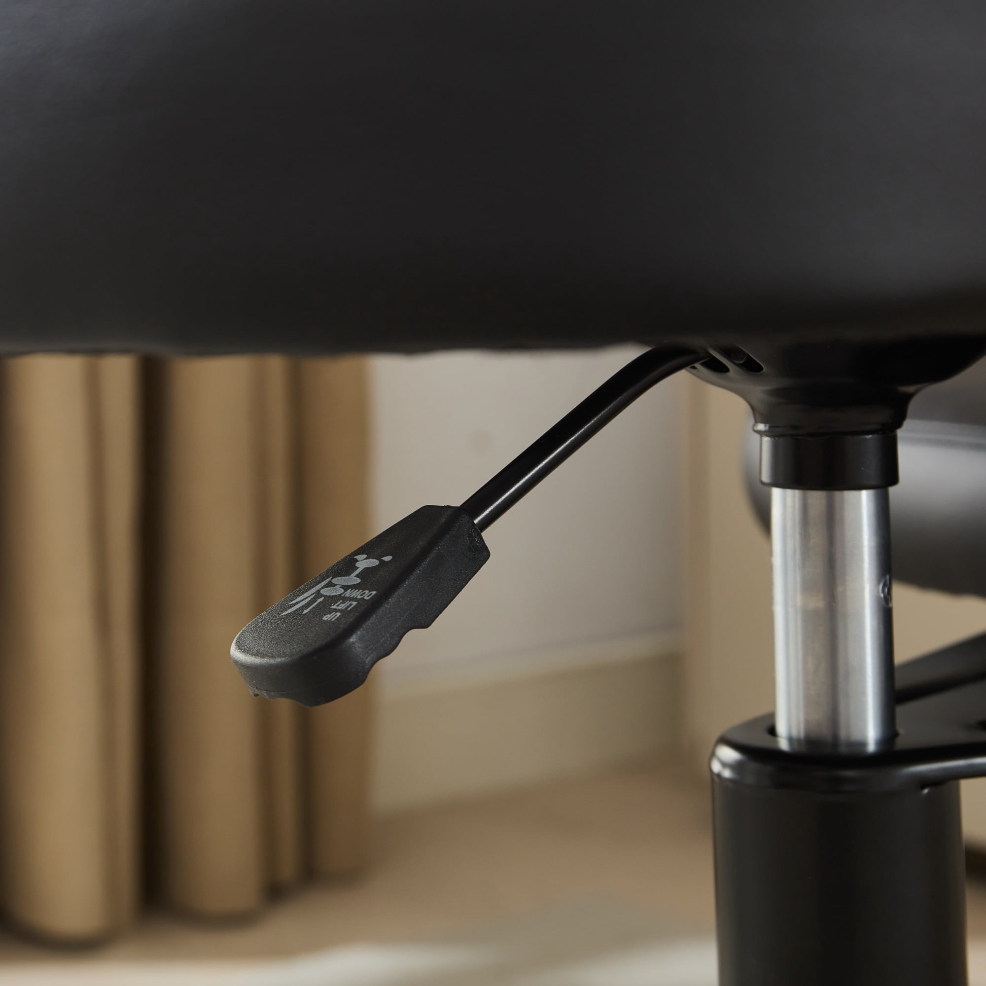 Leumius Ergonomic Cross Legged Swivel Chair, Meditation& ADHD Chair with Back Support, Adjustable Height, Black PU