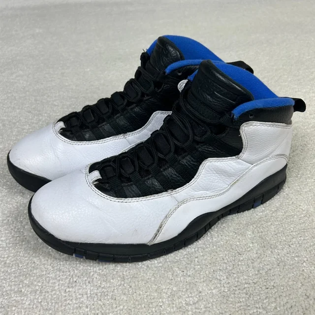 Ni - ke Air Jordan 10 Retro Orlando 2018 Mens 10.5 White Blue Black Shoes Basketball