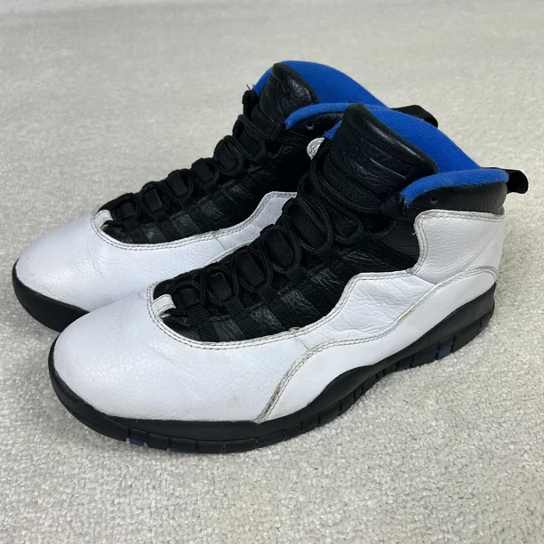 Ni - ke Air Jordan 10 Retro Orlando 2018 Mens 10.5 White Blue Black Shoes Basketball