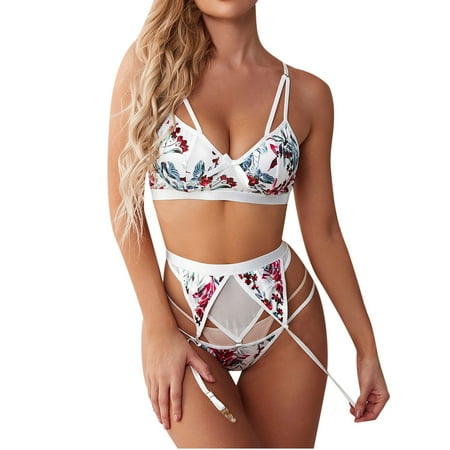 

Wmkox8yii Women Lingerie Corset Free Wire Sleepwear Underwear Tops+Briefs Suit