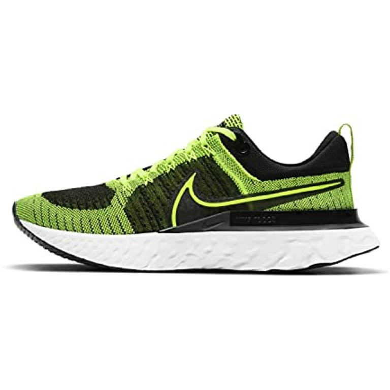 Nike React Infinity Flyknit 2 Running Shoes, Volt/White/Black/Sequoia, 8.5 M