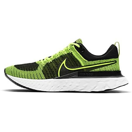 Nike React Infinity Run Flyknit 2 Running Shoes, Volt/White/Black/Sequoia, 12 M