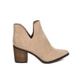 thumbnail image 2 of Breckelles GB04 Women Faux Suede Pointy Toe Slit Panel Chunky Heel Bootie, 2 of 5