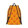 thumbnail image 2 of Naloa Red Crab Canvas Backpack for Men Women Rucksack Casual Travel Daypack College Tote Satchel Bookbag for Teens-Small, 2 of 7