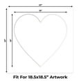 thumbnail image 2 of Off White Pebble Picture Frame Mat for 23x23 Frames - Heart Opening for 19x19 Photos - 50 Mats, 2 of 7