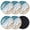 Multicolor, variant on Coastal Beach Coasters Set of 6, Nautical Ocean Blue Beige Seaside Absorbent Coasters for Drinks, Coaster for Bar Office Dining Coffee Table Accessories Decor, Non Slip Round Desk Coaster