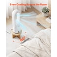 thumbnail image 5 of VEVOR Bladeless Tower Fan, 80° Oscillating Standing Fan, 8 Speeds & 9-Hour Timer, 15.42 ft High Velocity Floor Air Circulator, Powerful Airflow with Remote for Bedroom, Living Room, Home,Office,White, 5 of 9