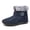 Dark Blue, variant on Women Winter Snow Boots: Fur Lined Warm Slip On Boots for Women Waterproof Non Slip Booties for Commute Outdoor Walking