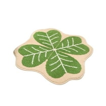 Area Rug Four Leaf Clovers Carpet Bedroom Carpet Decorative Carpet Suitable For Living Room Bedroom Study Washable No Slip Rugs for Living Room Home Decor23.6x23.6in